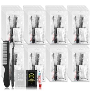 Toiletry Kits Disposable Travel Size Personal Hygiene Kits for Homeless Care Package Supplies in Bulk Toiletries Set Essential Women Men Hotel Guest Charity,Camping,Travel, Apartment 5 in 1(40 Pack)