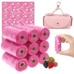 Eyryfui Sanitary Napkin Disposal Bags with Dispenser Feminine Hygiene Disposal Bags for Tampons Trash Bag, Personal Care Sanitary Bag for Women Privacy Handling (Pink)