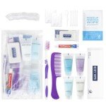 Pack of 50 Basic Toiletry Kits, Individually Packed, Personal Hygiene Kit Bulk Homeless Care Package Supplies, Travel Size Convenience Kits Suitable For Hotel, Home, Camping, Travel
