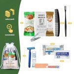Homeless Care Package (5 Count) – Complete Hygiene Kits for Homeless Includes Food, Socks, First Aid and Personal Care Items – Ideal Homeless Blessing Bag for Outreach and Charity