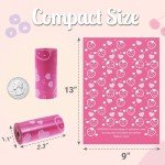 Eyryfui Sanitary Napkin Disposal Bags with Dispenser Feminine Hygiene Disposal Bags for Tampons Trash Bag, Personal Care Sanitary Bag for Women Privacy Handling (Pink)