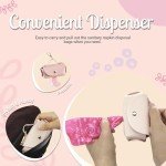 Eyryfui Sanitary Napkin Disposal Bags with Dispenser Feminine Hygiene Disposal Bags for Tampons Trash Bag, Personal Care Sanitary Bag for Women Privacy Handling (Pink)