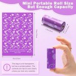 300P Sanitary Napkin Disposal Bags, Luxiv Disposable Sanitary Bags Rolls Personal Care Disposal Bag for Diapers, Tampons, Pad Period Bag Disposal Feminine Hygiene Products Bags with Scent (Purple)