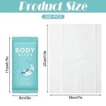 Treela 300 Pcs Bulk Deodorant Large Body Wipes Individually Wrapped Wet Wipes Travel Size for Adults Shower for Homeless Supplies Hygiene Personal Cleansing for Hiking Gym(7.09" X 9.84",Blue)