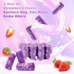 300P Sanitary Napkin Disposal Bags, Luxiv Disposable Sanitary Bags Rolls Personal Care Disposal Bag for Diapers, Tampons, Pad Period Bag Disposal Feminine Hygiene Products Bags with Scent (Purple)