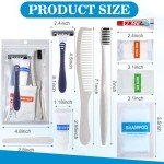 Suclain 48 Sets Hygiene Kits for Homeless in Bulk Homeless Basic Toiletry Kits Care Package Supplies Individually Packed for Men Women Travel Charity Hotel Business