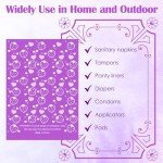 300P Sanitary Napkin Disposal Bags, Luxiv Disposable Sanitary Bags Rolls Personal Care Disposal Bag for Diapers, Tampons, Pad Period Bag Disposal Feminine Hygiene Products Bags with Scent (Purple)