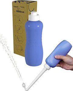 Hibbent Portable Bidet for Travel, Handheld Travel Bidet for Personal Hygiene Care, Personal Cleansing Use, Extended Nozzle, 17oz(500ml) Bathroom Toilet Bidet Spray, Purple
