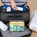 Asom Unisex Toiletry Travel Kit – 25-Piece TSA-Approved Hygiene Essentials Set with Leak-Proof Pre-Filled Bottles for Shampoo, Body Wash, Lotion and Personal Care in Clear Carry-On Bag