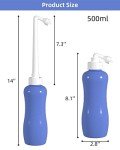 Hibbent Portable Bidet for Travel, Handheld Travel Bidet for Personal Hygiene Care, Personal Cleansing Use, Extended Nozzle, 17oz(500ml) Bathroom Toilet Bidet Spray, Purple