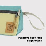 Topo Designs Dopp Kit - Travel Bag for Personal Care Essentials, Self Standing Triangular Shape, Fully Lined for Easy Cleaning, Recycled Nylon (Beetle/Spice)
