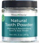 Viva Doria Natural Tooth Powder | Remineralizing Teeth Whitening Powder | Toothpaste Power | Breath Freshener | Refreshing Mint Flavor | 3 Oz Glass Jar