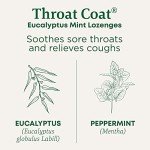 Traditional Medicinals Lozenges, Organic Throat Coat Lozenges, Eucalyptus Mint, Soothes Sore Throats & Relieves Coughs, 16 Individually Wrapped