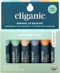 Cliganic Organic Lip Balm Set (6 Flavors) - 100% Natural Hydrating, Moisturizing for Dry Cracked Lips, for Men & Women
