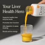 DOSE for Your Liver Cleanse Detox & Repair, Organic Milk Thistle Supplement with Turmeric, Dandelion, Ginger, and Orange, Promotes Optimal Liver Function,16oz Bottle, 3 Pack (3 Weeks Supply)