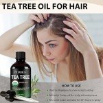 Tea Tree Essential Oil by Fiora Naturals - 100% Pure Organic Oil, for Face, Hair, Skin, Acne, Scalp, Foot and Toenails, Melaleuca Alternifolia