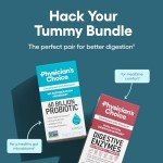 Physician's CHOICE Advanced Gut Health Bundle: 60 Billion Probiotics 30ct + Digestive Enzymes 60ct for Digestive, Gut, and Immune Health Supports Occasional Constipation, Diarrhea, Gas, and Bloating