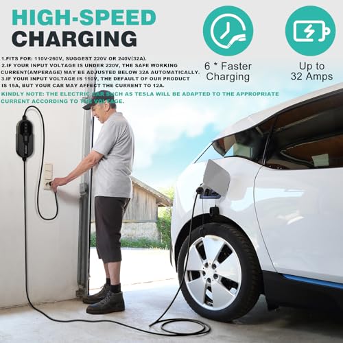 AIMILER Level 2 EV Charger, 32Amp, 25ft Cable