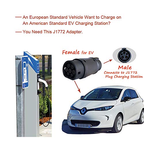 K.h.o.n.s. EV Charger Adapter Type 1 to Type 2