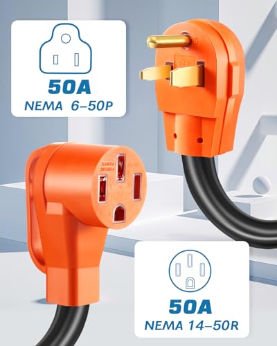 ELETHOR NEMA 6-50P to 14-50R EV Charger Adapter