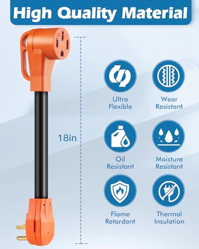 ELETHOR NEMA 6-50P to 14-50R EV Charger Adapter