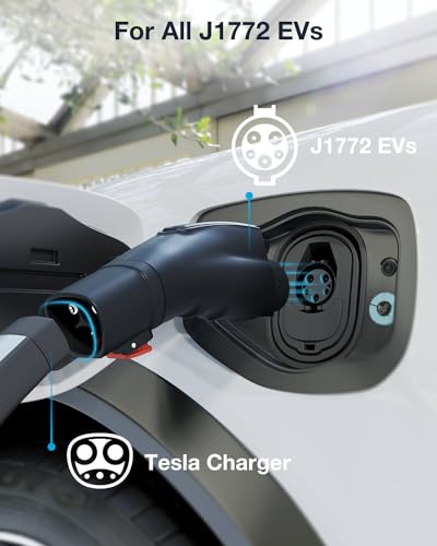 Wigoo Tesla J1772 Adapter - 60A 250V [Black]