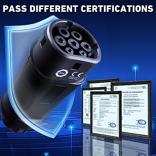 Dedc Type 1 to Type 2 EV Charger Adapter