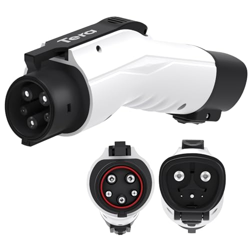 Tera Tesla Charger J1772 Adapter: 48Amp 250V, Anti-Drop Lock