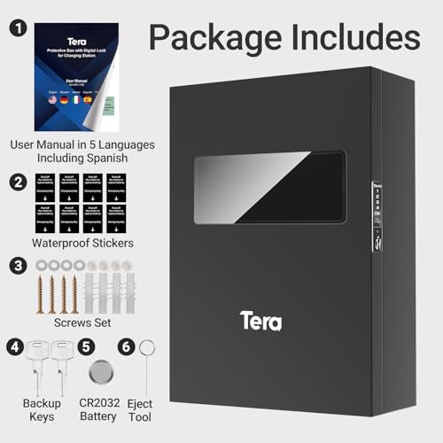 Tera EV Charger Station: Lockable Waterproof Box