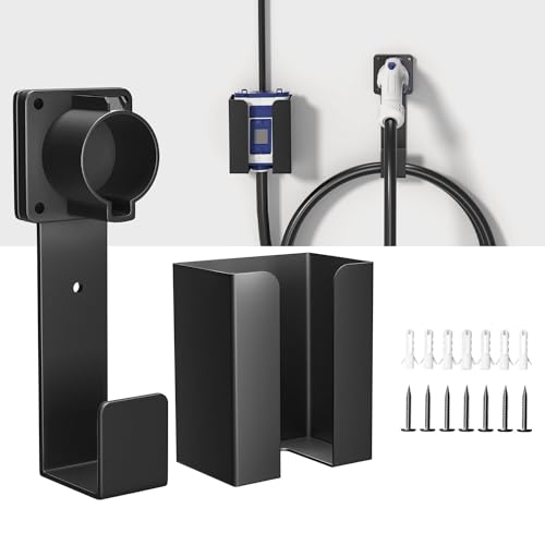 Bussdis EV Charger Holder with Nozzle Holster and Cable Organizer
