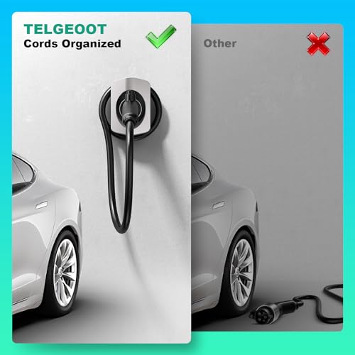 Telgeoot EV Charger Wall Mount Holster Dock for J1772