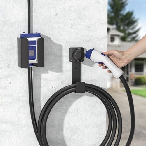 Bussdis EV Charger Holder with Nozzle Holster and Cable Organizer