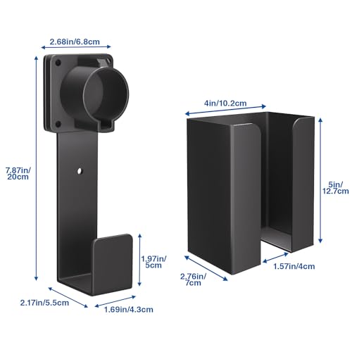 Bussdis EV Charger Holder with Nozzle Holster and Cable Organizer