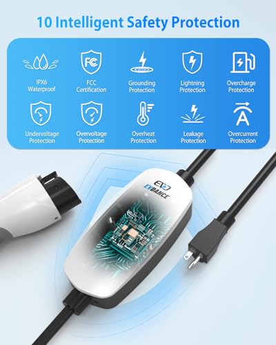 EVDANCE Portable EV Charger Station for J1772 Electric Cars