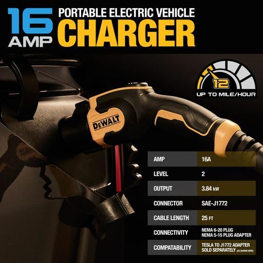 DEWALT Portable EV Charger - Level 1 & 2