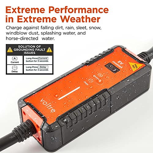 Voltre M2 EV Charger | 25 Ft MAX Cable | 8-32A 110-240V | Tesla & EVs