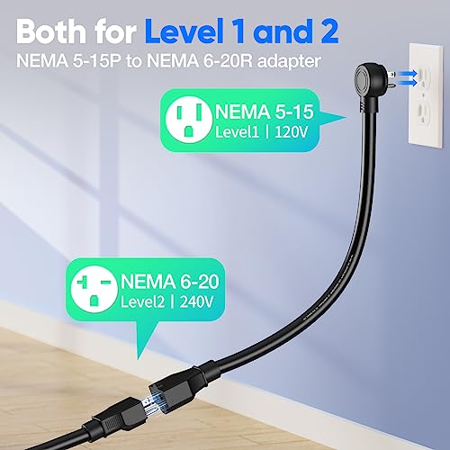 Godiag EV101 Portable EV Charger Level 1+2, 8/10/13/16Amp Adjustable Electric Car Charger, 110V-240V 3.5KW 20ft Plug-in Hybrid EV Charger