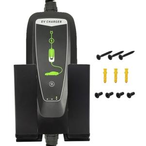 Htlakiki Durable Black Wall Mount Bracket for EV Charger