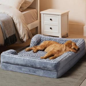 Large Dog Bolster Sofa Bed - Washable & Non-Skid
