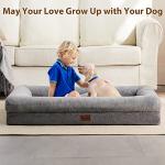 Orthopedic Washable Dog Beds with Bolster for Medium Dogs