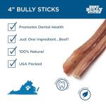 4-Inch Grass-Fed Bully Sticks for Small Dogs