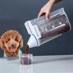 Dog and Cat Food Storage Container with Cup