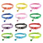 Dog Print Cat Collar with Bell – Multiple Colors
