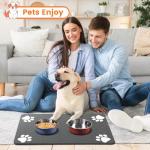 Absorbent Pet Feeding Mat with Waterproof Backing