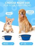 Aonkey Collapsible Travel Dog Bowls, 2-Pack