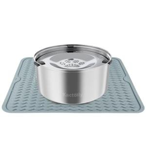 Large Stainless Steel Dog Water Bowl with Tray
