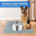 Large Stainless Steel Dog Water Bowl with Tray