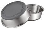 Set of 2 Nonslip Stainless Steel Dog Bowls