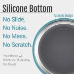 Set of 2 Nonslip Stainless Steel Dog Bowls