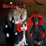 GOYOSWA Dog Vampire Devil Costume Cape for Halloween